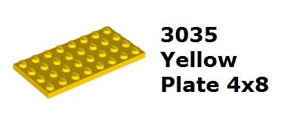 【磚樂】LEGO 樂高 3035 303524 Plate 4x8 黃色 薄板