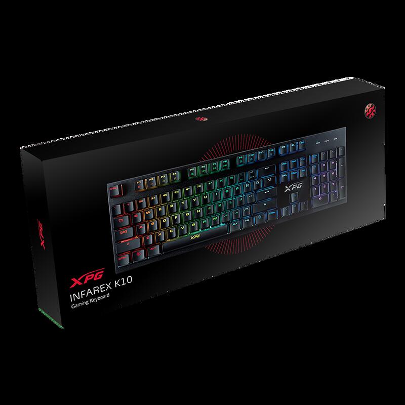 《過來福》威剛 ADATA XPG INFAREX K10 電競 鍵盤 電競鍵盤 防鬼鍵 RGB 炫光效果 