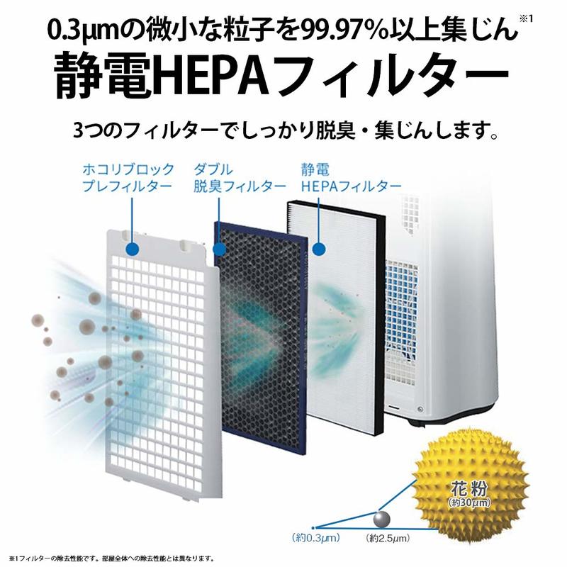 日本直送)日本夏普SHARP【KI-HP100-W】23坪加濕空氣清淨機除菌離子濃度