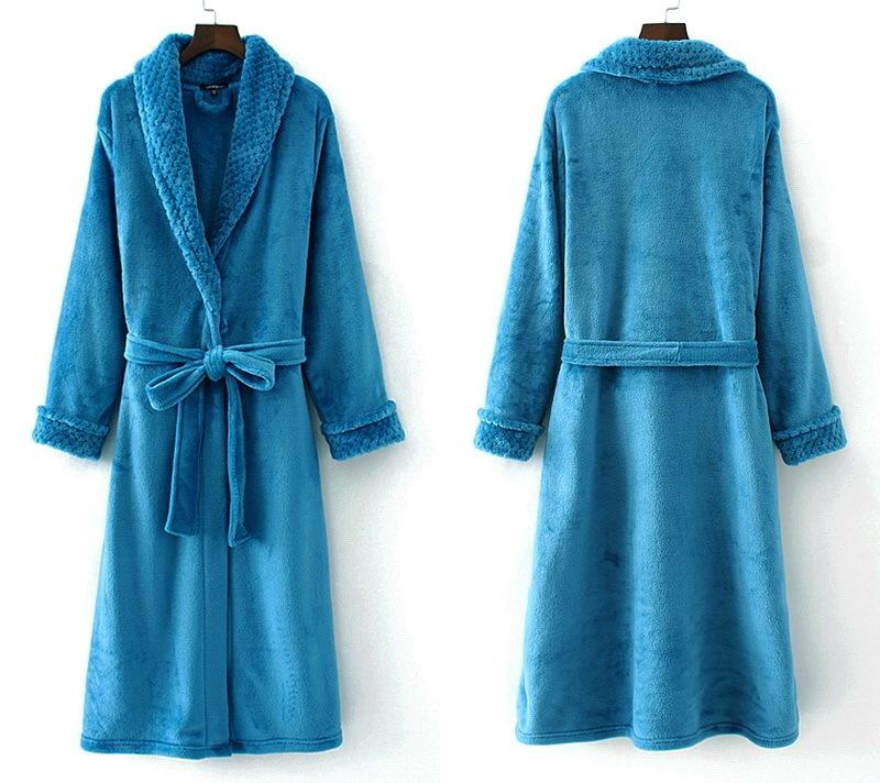 英國專櫃 珊瑚絨 法蘭絨 睡袍 男女 浴袍 睡衣 超柔軟 靛藍色 S號