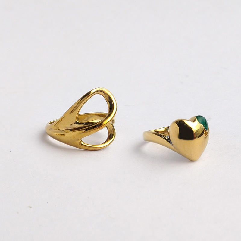 日本 YAMACO 鍍金愛心造型戒指 | 日本 925銀 手作 GEM系列