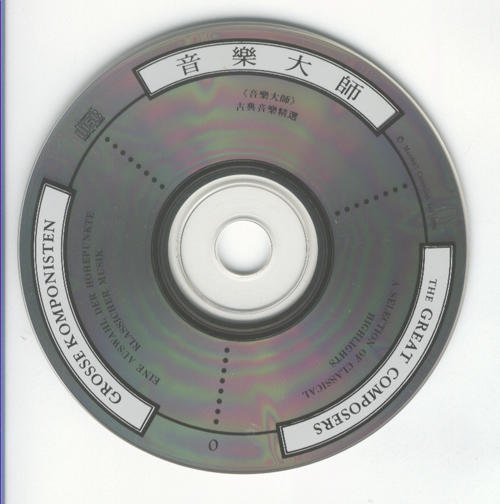 音樂大師  古典音樂精選   裸片CD一張!
