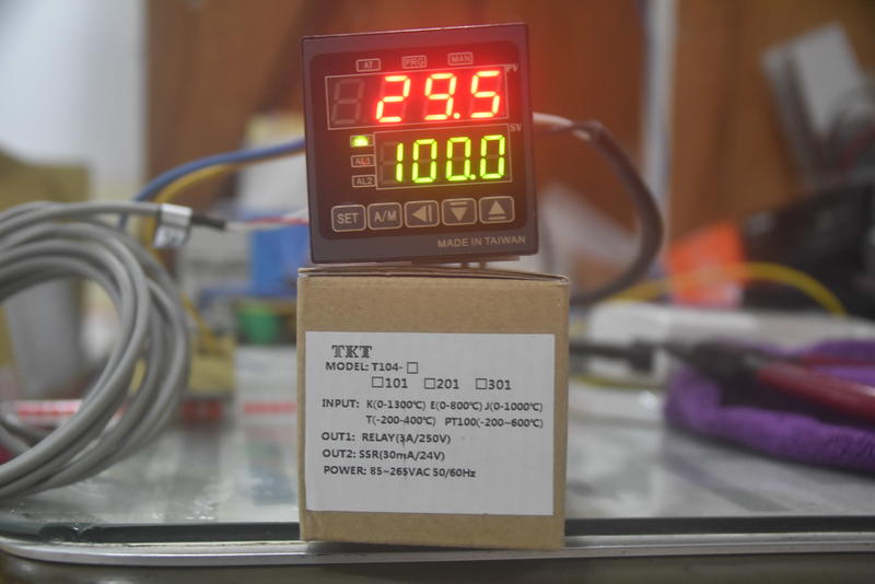 晟陽 PID溫度控制器 T104 台製溫控器 內建 繼電器+SSR輸出，1組警報.