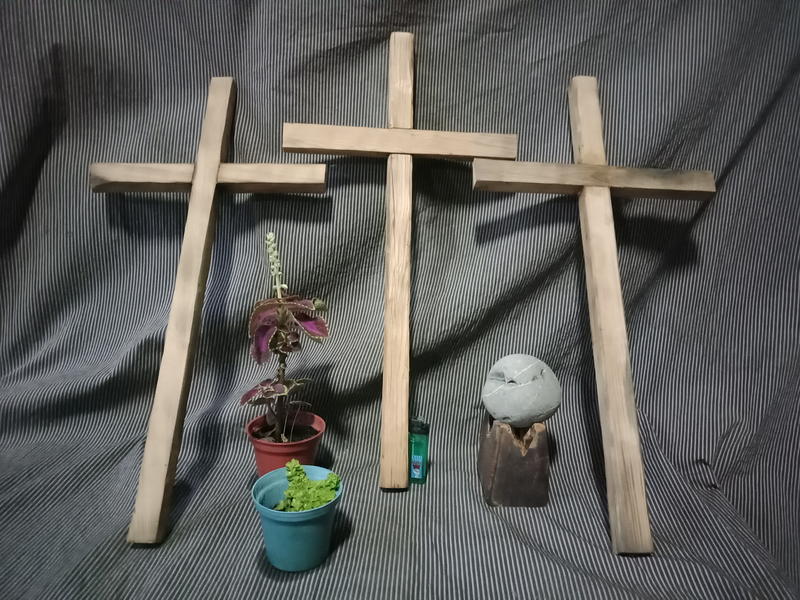 台灣檜木十字架純手工打造