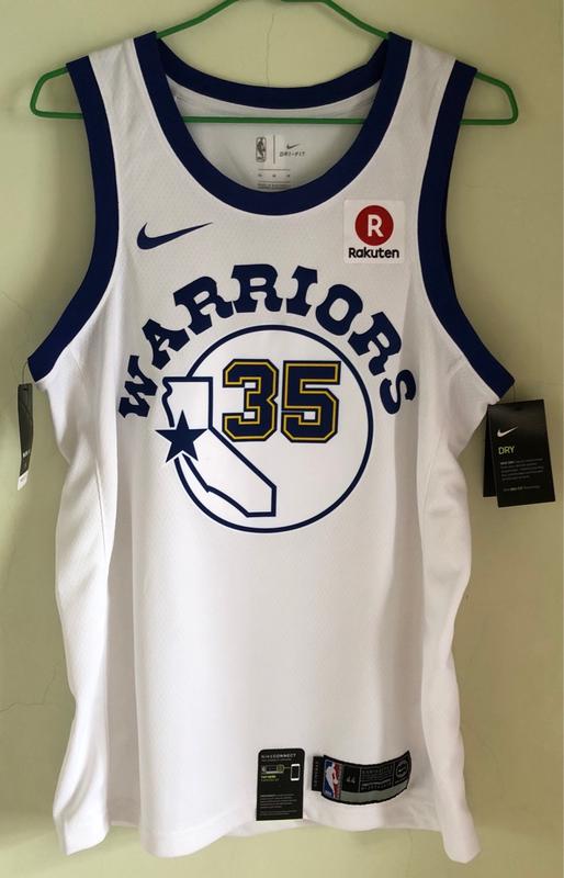 NBA Kevin Durant 金州勇士 白襪 贊助標 美版 全新含吊牌 44M Nike 球衣 KD Curry