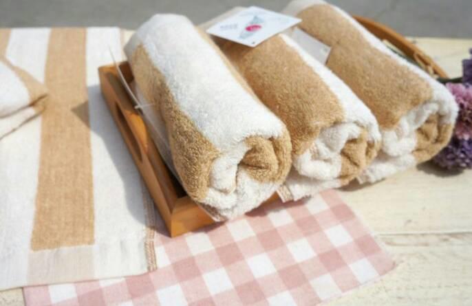 (偉榮毛巾)台灣製-精梳棉條紋無染色柔軟蓬鬆的洗臉毛巾=無毒、無化學劑【2入裝】