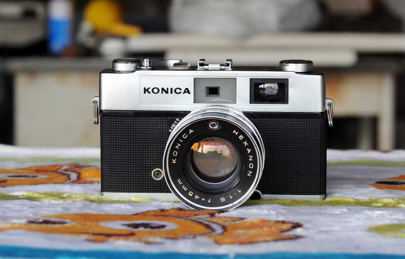 彰化相機維修工作室KONICA AUTO S1.6 大光圈疊影對焦底片機(品相優