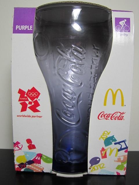 全新の 💕~麥當勞  2012『可口可樂』玻璃杯 (薰衣紫)~