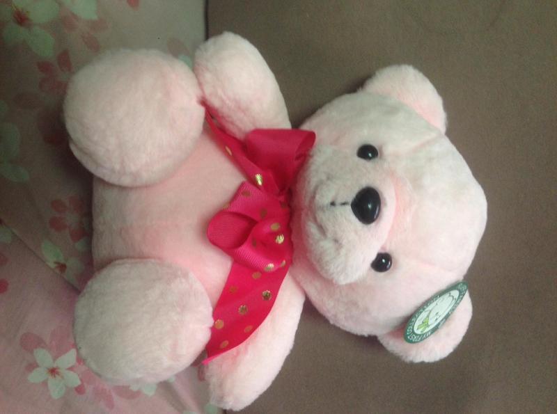 25公分娃娃！小朋友的最愛！很可愛的粉紅熊
