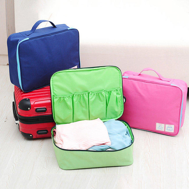【御品生活】(1大+1小)哇沙米輕旅行-韓版雙卡片就是愛旅行收納包(3色)  收納袋 旅行袋 盥洗包 盥洗袋