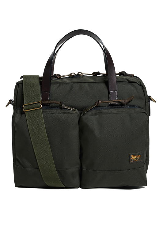 【美國Filson】Dryden 水獺綠色 防彈布料手提包 公事包 手提袋 旅行袋 側背包 側揹袋 肩背包 馬轡皮革提把