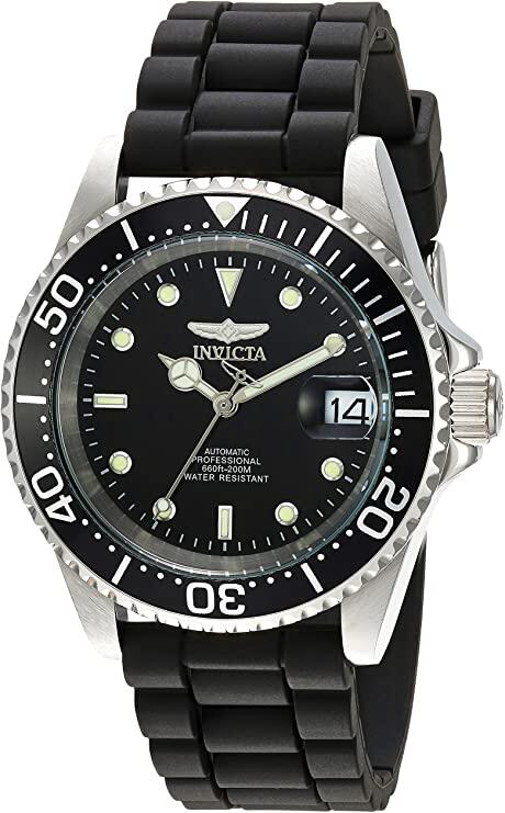 台灣保固英威塔Invicta 23678 Pro Diver潛水機械錶日本NH35A機芯男士錶黑色矽膠錶帶男錶手錶