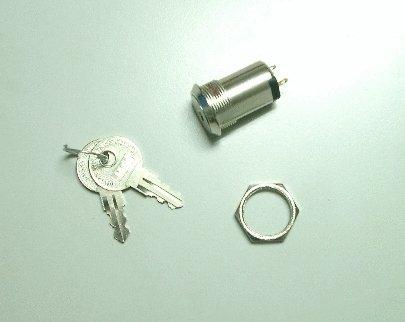 19mm 電子鎖/電源鎖/開關鎖/鑰匙開關/開關鎖/金屬開關,自動控制PLC專業電鎖鑰匙開關(Key)