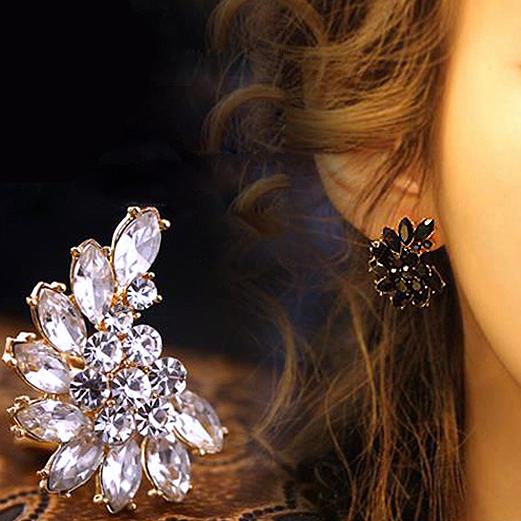 ╭✿蕾兒0509✿╮DB015-韓國熱銷新款月亮氣質奢華耳釘耳環耳飾品