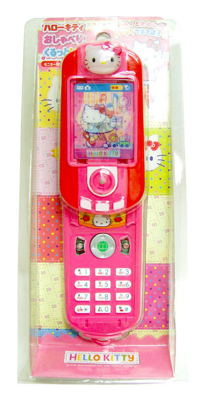 小猴子玩具鋪~~全新正版㊣三麗鷗授權~Hello Kitty旋轉手機.特價:220元/款