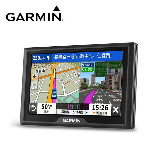 新系列車用衛星導航GARMIN Drive 52 5吋車用衛星導航  更易於閱讀的UI介面  駕駛警示資訊提前預