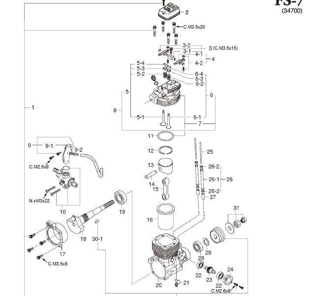 (高飛技研)OS-70FS...四行程飛機引擎的汽門彈簧...180元