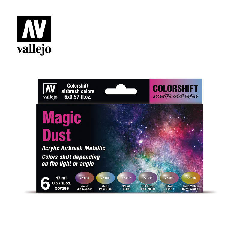 AV vallejo Eccentric Colors 77.090 Magic Dust 77090 變色龍套組水漆
