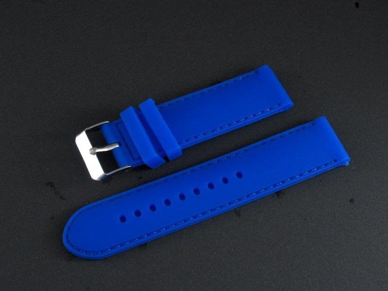 賽車疾速風格22mm矽膠錶帶不鏽鋼製錶扣,藍色縫線,雙錶圈,diesel nixon ck  iwc seiko