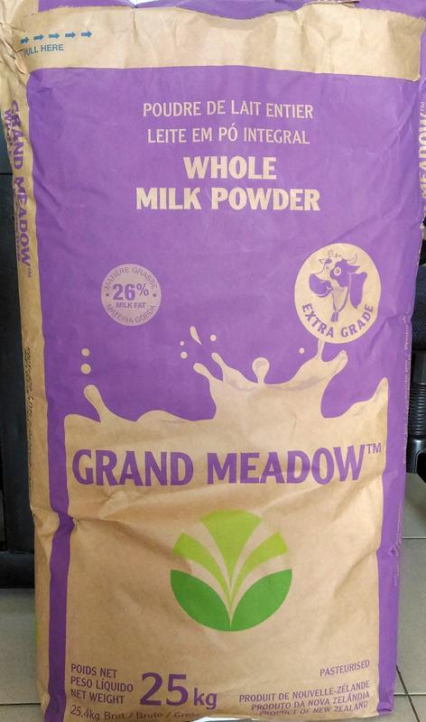 ＠TIEN-I 天一食品原料 紐西蘭GRAND MEADOW全脂奶粉 可沖泡飲用，製作飲料冰品烘焙加工等 25kg/袋
