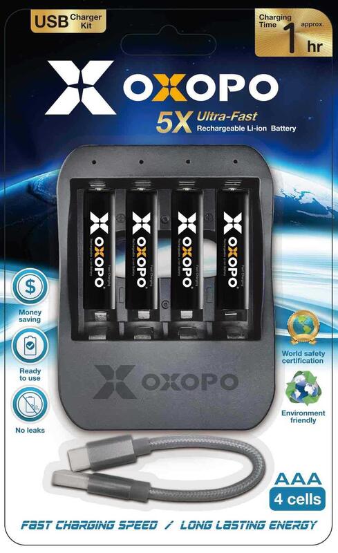 【OXOPO】XS系列 AA三號 快充鋰電池 1.5V 30分鐘快速充電80%電力 大容量 BSMI認證 強強滾