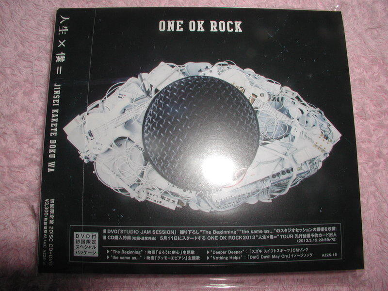 代購初回盤2013 全新專輯ONE OK ROCK 「人生×僕=」數量限定盤(CD+DVD 