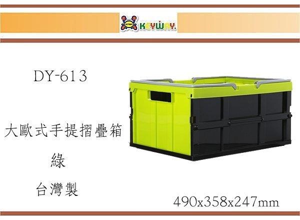 (即急集)買2個免運不含偏遠 聯府 DY-613 大歐式手提摺疊箱(綠)/ 台灣製