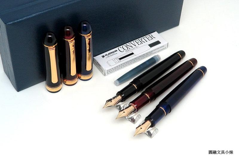 【圓融文具小妹】日本 白金 Platinum Century 3776 系列 14K F尖 教堂藍 酒紅 黑 鋼筆