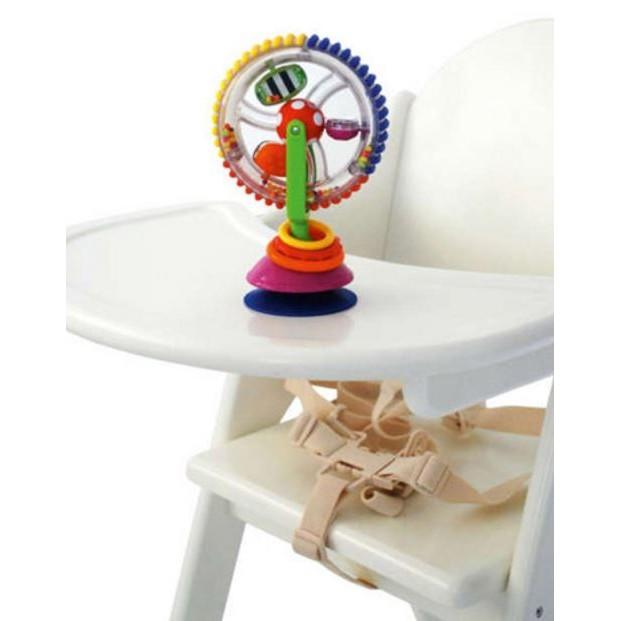 寶寶 三色 旋轉摩天輪 風車 吸盤 餐桌 玩具 餐桌神器