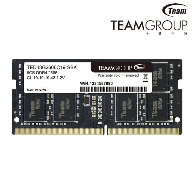 《SUNLINK》Team 十銓 DDR4-2666 8G 8GB 筆記型記憶體