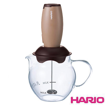 附發票~ 奶泡器  電動奶泡器(含玻璃壺)奶泡機 HARIO CQT-45 ☆防彈咖啡必備☆ 450ml 新款都是咖啡色
