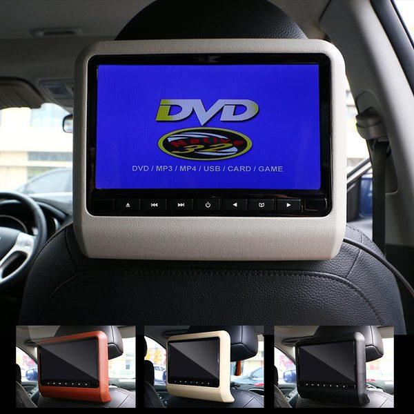 汽車後排外掛式DVD頭枕顯示器 9寸  DVD MP5  電視遊戲液晶屏