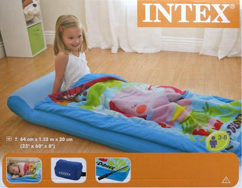 [衣林時尚]INTEX 兒童充氣睡袋床 64X152X20cm 建議3-8歲 66802 附打氣筒