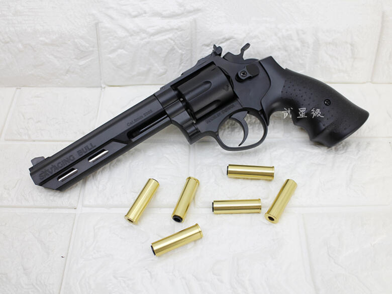 台南 武星級 iGUN 6吋 左輪 手槍 瓦斯槍 黑 ( 左輪槍BB槍BB彈玩具槍瓦斯槍空氣槍6寸模型槍城市獵人警用CS