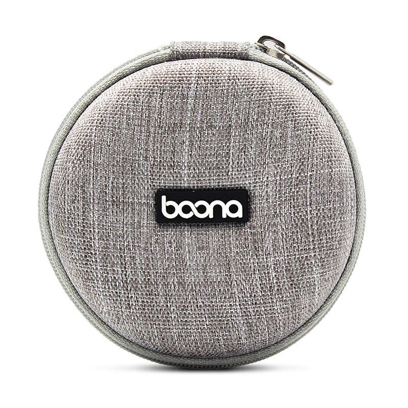 BOONA F002 硬殼 圓形 收納包 分隔收納 硬殼設計減震抗壓 可容納耳機/數據線/記憶卡...等小物