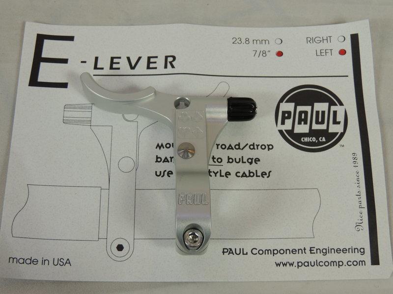 ☆結束營業☆全新美國製造PAUL E-Lever CNC單指煞把(銀色/ 左煞把22.2