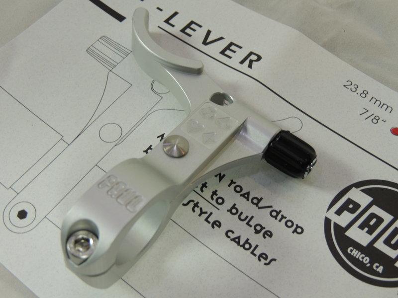 ☆結束營業☆全新美國製造PAUL E-Lever CNC單指煞把(銀色/ 左煞把22.2