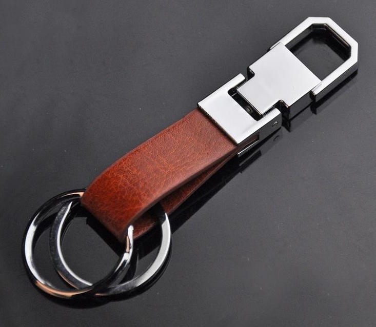 E-050 金屬鑰匙扣 小禮品 汽車配飾鑰匙扣 商務鑰匙圈 高檔腰掛 精美鑰匙鏈 便攜雙環 包包挂件 新年禮物 