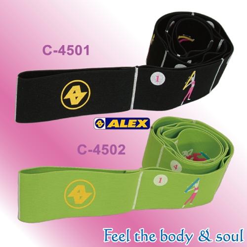 alex C-45 瑜珈 伸展帶 美姿拉力帶(只)黑色/草綠