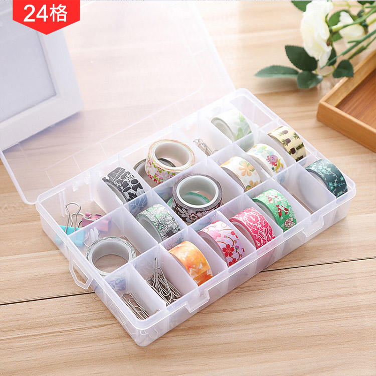 [24格] 多格可拆透明收納盒 (24格) RN3868 分裝分類 飾品 首飾 材料 手作 儲物 玩具 藥盒