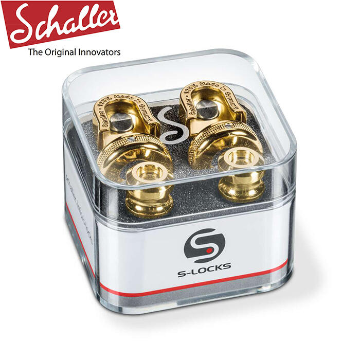 【又昇樂器 . 音響】Schaller S-LOCKS Gold 金色 背帶釘加厚設計 安全背帶扣