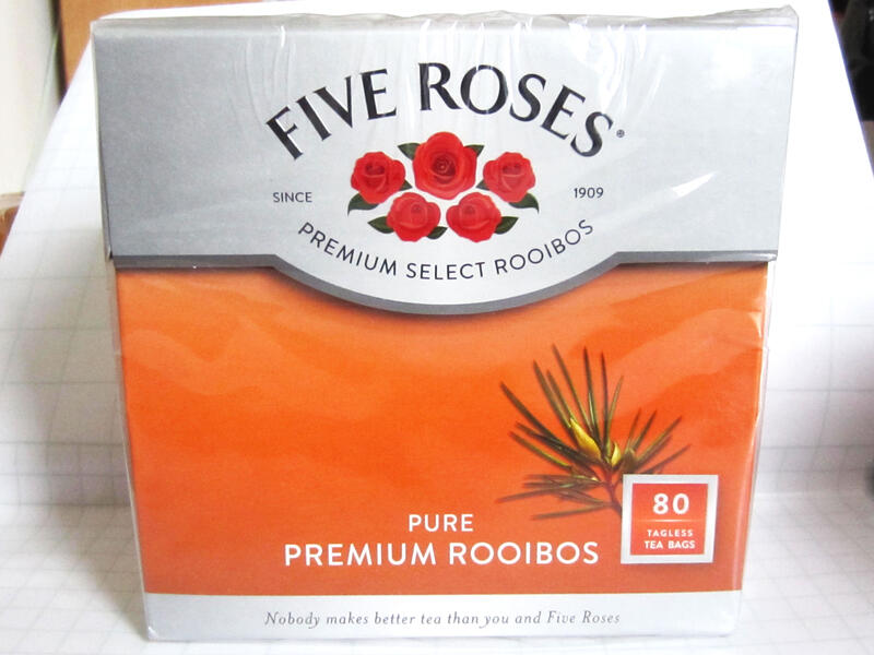 (缺貨中) 南非國寶茶 Five Roses。Rooibos tea 特選高優等級 原味 (80入/盒) - 有現貨