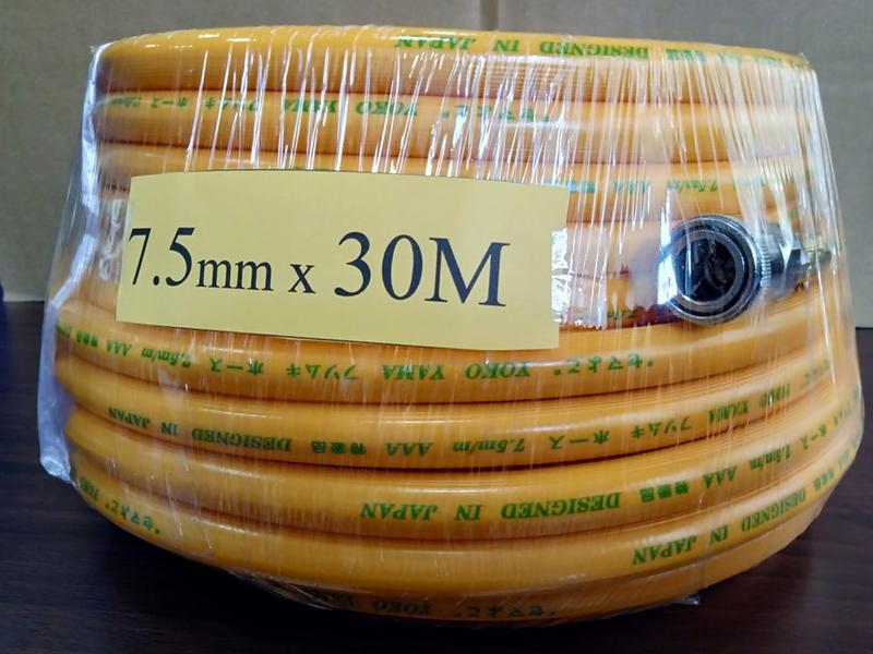 *五金柑仔店*7.5mmX30米 專業PVC黃色高壓管 BP 2500PSI  附快速接頭