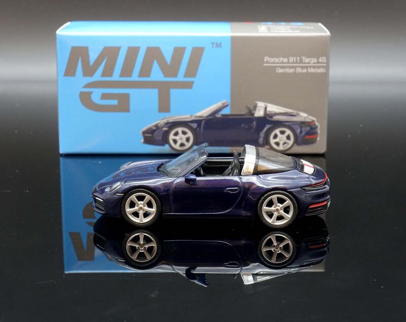 MINIGT - 412 - Porsche 911 Targa 4S Gentian Blue Metallic