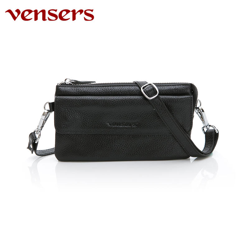 【vensers】小牛皮潮流手拿包(ND6800201黑色)