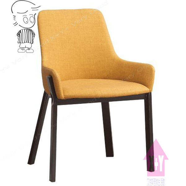 【X+Y時尚精品傢俱】現代餐桌椅系列-塔克 黃皮鐵腳餐椅.造型椅.洽談椅.書桌椅.摩登家具