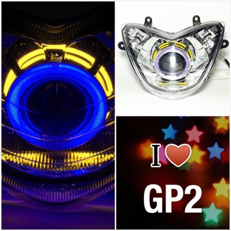 7號工廠 GP2 GP V2 CUE Xgoing 魚眼大燈 2.0 藍黃 非 LED 鋼鐵人