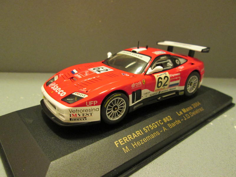 【車藏館】1/43 IXO Ferrari 575 GTC #62 Le Mans 2004