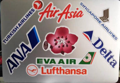 長榮 華航 全日空 ...52間航空公司LOGO 防水貼紙 行李箱 筆電皆可使用 🎊