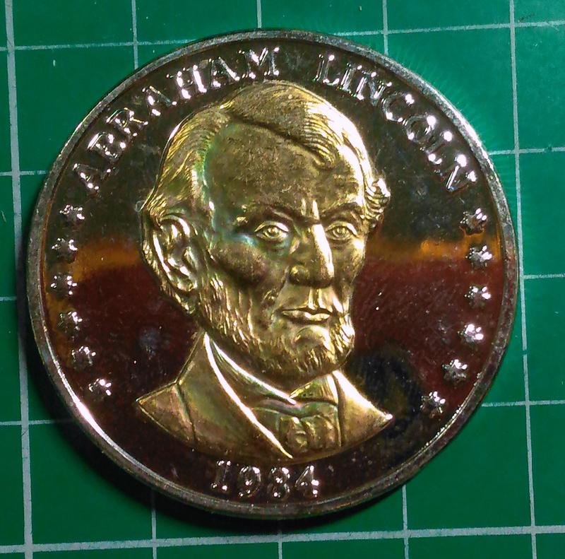 外國 各式代幣紀念章  非錢幣 特價代幣 美國總統林肯  品相如圖 @H1026